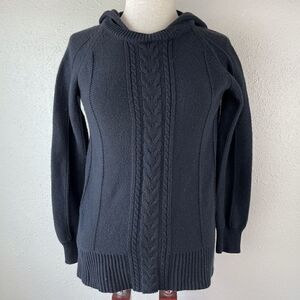 JW Styles Hooded Cable Knit Long Sleeve Sweater Size M EUC